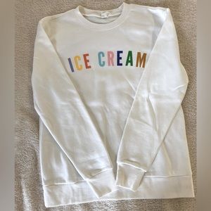 Old school Molly moons ice cream “rainbow” crew neck sweatshirt. Size small.